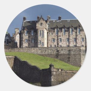 edinburgh castle classic round sticker