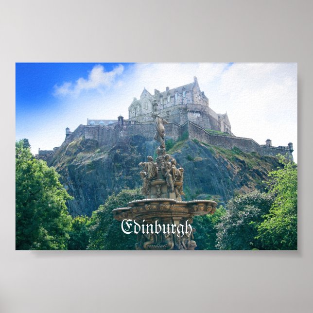 Edinburgh Castle Customise Product Poster (Front)