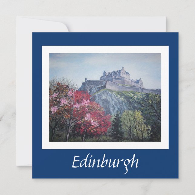 Edinburgh Castle fine art card by Pola.B.Alex (Front)