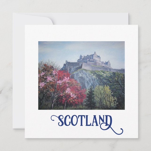 Edinburgh Castle fine art card by Pola.B.Alex (Front)