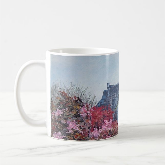 Edinburgh Castle fine art Pola.B.Alex oil painting Coffee Mug (Left)