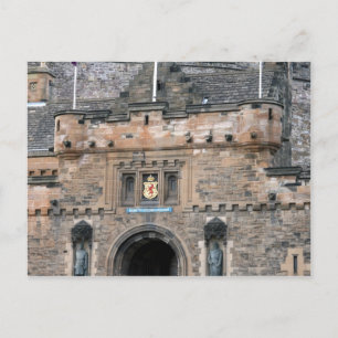 edinburgh castle gate detail postcard