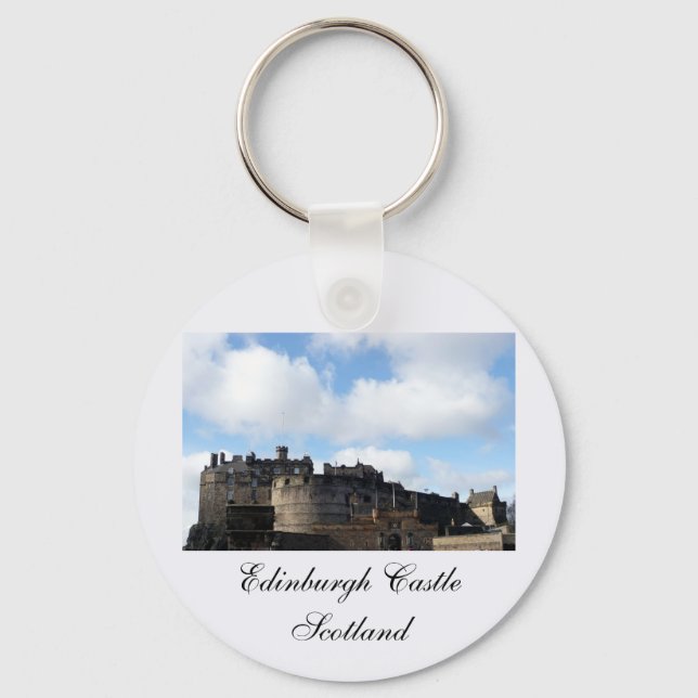 Edinburgh Castle in Scotland Key Ring (Front)
