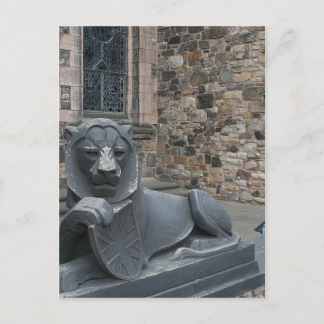 edinburgh castle lion postcard (Front)
