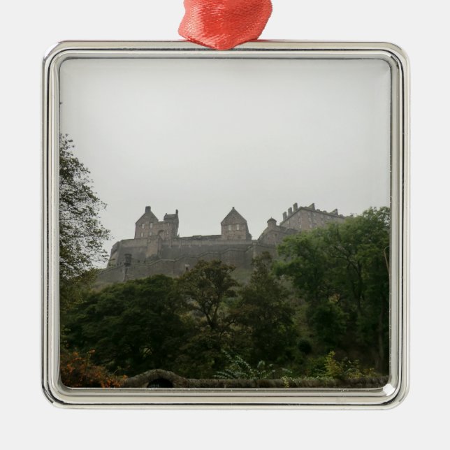 Edinburgh Castle Metal Tree Decoration (Front)