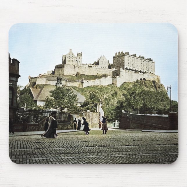 Edinburgh Castle Scotland 1910 Grassmarket Mouse Pad (Front)