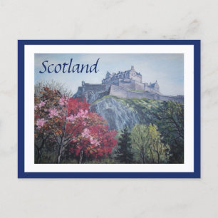 Edinburgh Castle Scotland painting by Pola.B.Alex Holiday Postcard