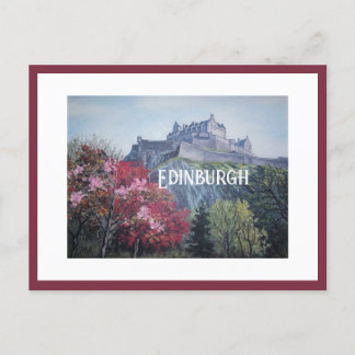 Edinburgh Castle Scotland  painting by Pola.B.Alex Postcard