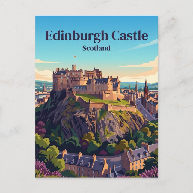 Edinburgh Castle Scotland Postcard (Front)