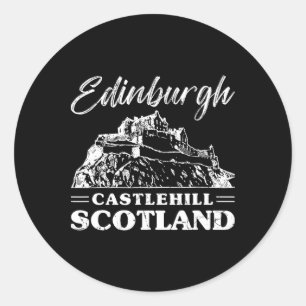 Edinburgh Castle Scotland Scottish Europe Vacation Classic Round Sticker