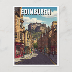 Edinburgh Castle Scotland Travel Postcard