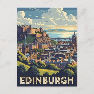 Edinburgh Castle Scotland Vintage Travel Postcard