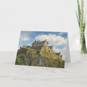 Edinburgh Castle Scotland Watercolor Card