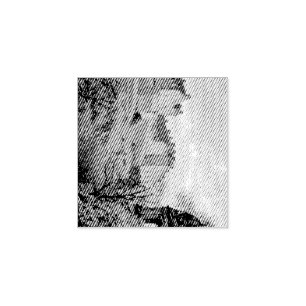 Edinburgh Castle Sepia Photograph Rubber Stamp