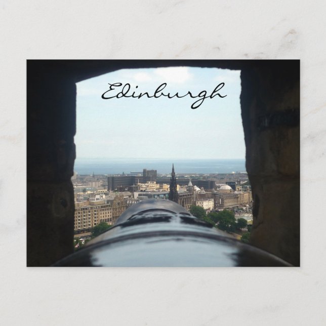 edinburgh city cannon postcard (Front)