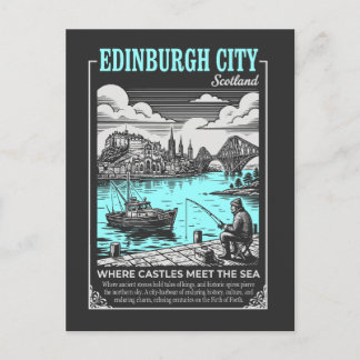 Edinburgh City Scotland Where Castles Meet The Sea Postcard