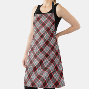 Edinburgh City Tartan Plaid Blue Red Apron