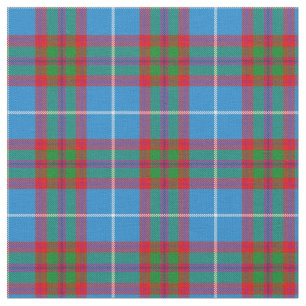 Edinburgh City Tartan Plaid Blue Red Purple Fabric