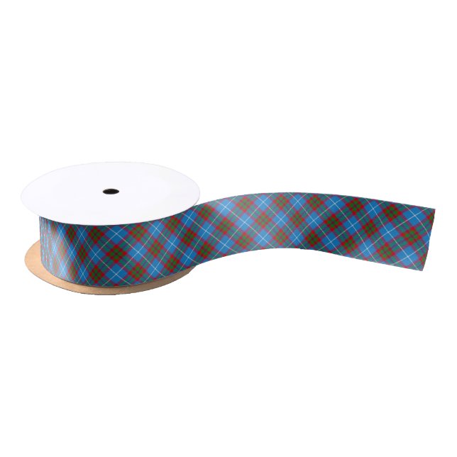 Edinburgh City Tartan Plaid Blue Red Purple Satin Ribbon (Spool)