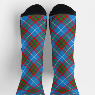 Edinburgh City Tartan Plaid Blue Red Purple Socks