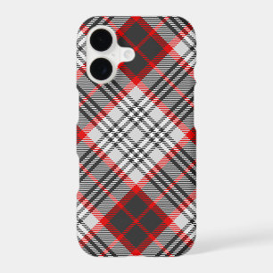 Edinburgh City Tartan Plaid Grey Black Red
