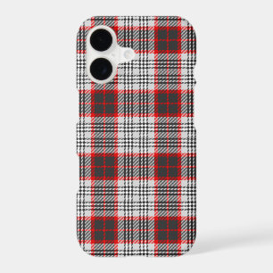 Edinburgh City Tartan Plaid Grey Black Red