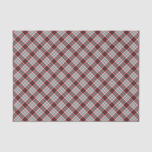 Edinburgh City Tartan Plaid Grey Black Red Tissue Paper