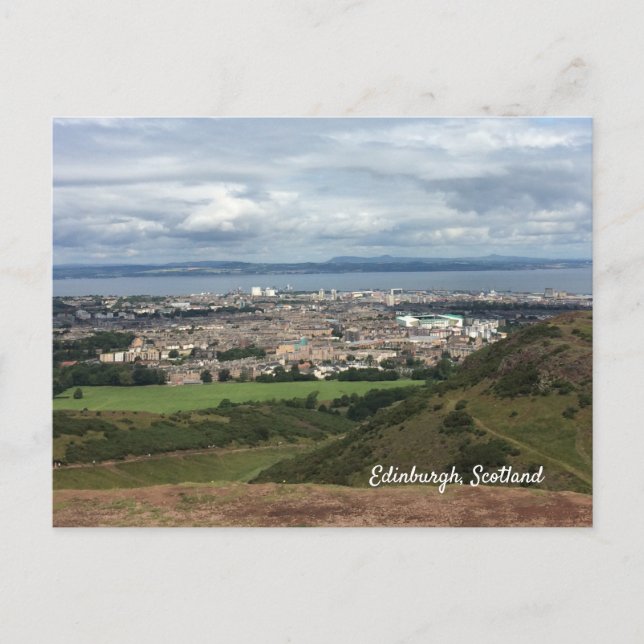 Edinburgh City View From Arthur's Seat Postcard (Front)