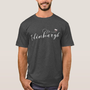 Edinburgh Flag Heart, Edinburgher T-Shirt