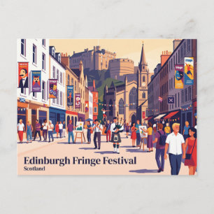 Edinburgh Fringe Festival Scotland Postcard