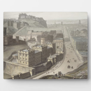 Edinburgh, from Calton Hill, from 'A Voyage Around Plaque