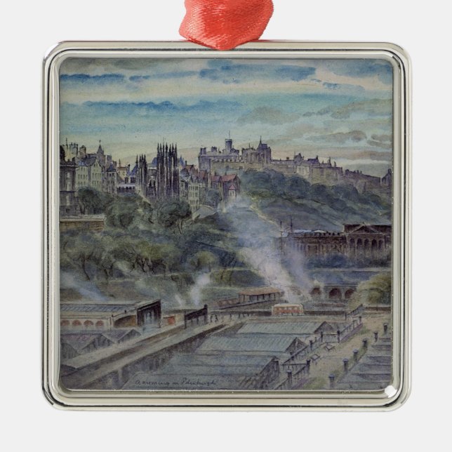 Edinburgh from near St. Anthony's Chapel Metal Ornament (Front)
