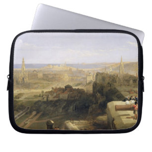 Edinburgh from the Castle, 1847 (oil on canvas) Laptop Sleeve