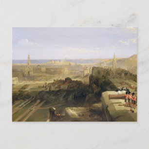 Edinburgh from the Castle, 1847 (oil on canvas) Postcard