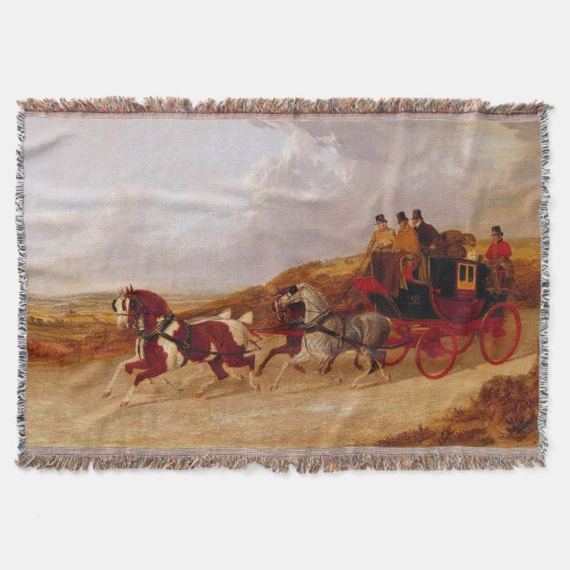 Edinburgh London Royal Mail John Frederick Herring Throw Blanket (Front)