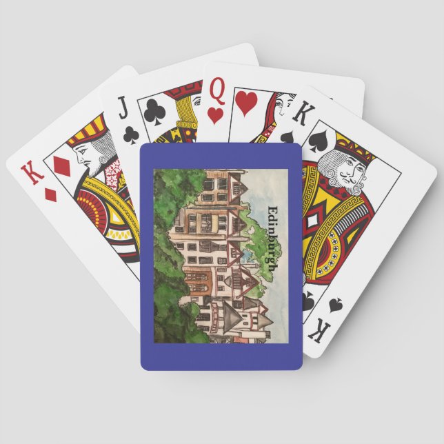 Edinburgh playing cards - Ramsay gardens. (Back)