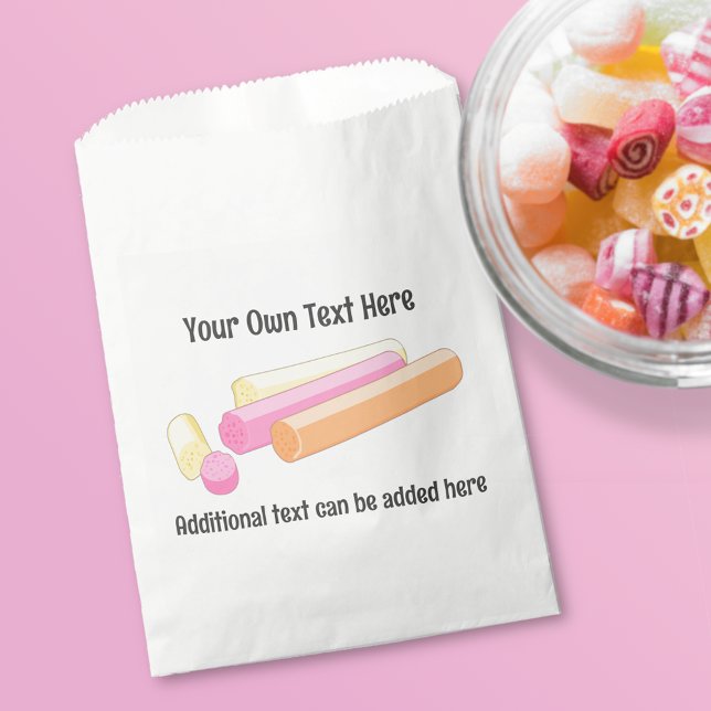 Edinburgh Rock - Sweet Scottish Candy - own text Favour Bag (Creator Uploaded)