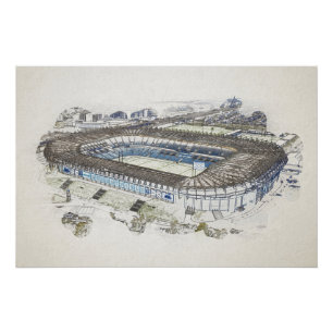 Edinburgh Rugby Stadium Sketch Art Poster