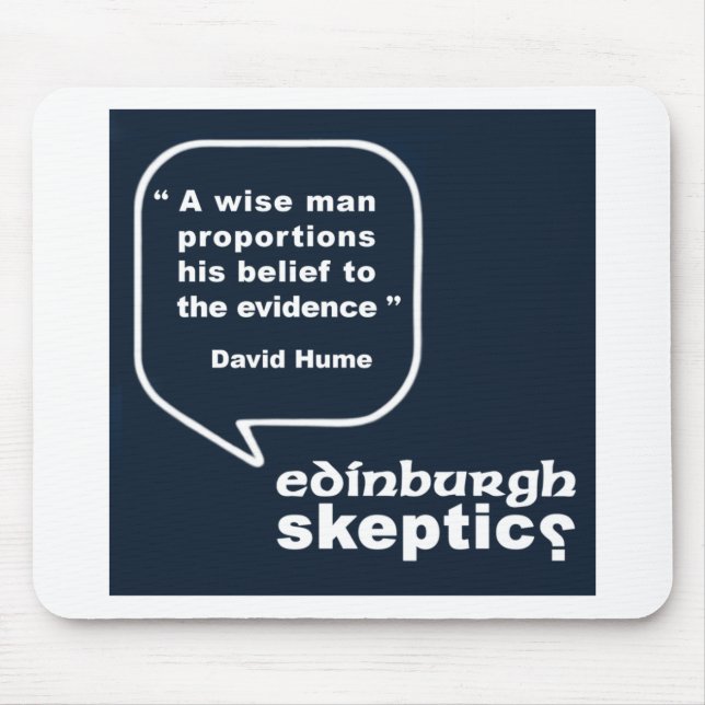 Edinburgh Sceptics - Hume Quote Mouse Pad (Front)
