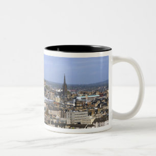 Edinburgh, Scotland. A view overlooking central Two-Tone Coffee Mug