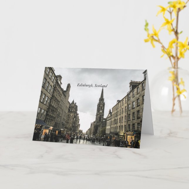 Edinburgh, Scotland Card (Yellow Flower)