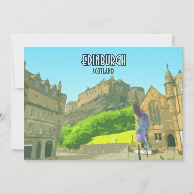 Edinburgh Scotland Castle United Kingdom Vintage (Front)