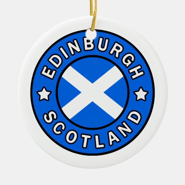 Edinburgh Scotland Ceramic Ornament (Front)