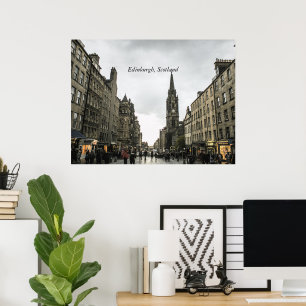 Edinburgh, Scotland cityscape Poster