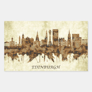 Edinburgh Scotland Cityscape Rectangular Sticker