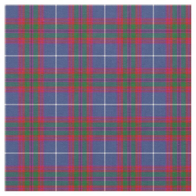 Edinburgh Scotland District Tartan Fabric (Close Up)