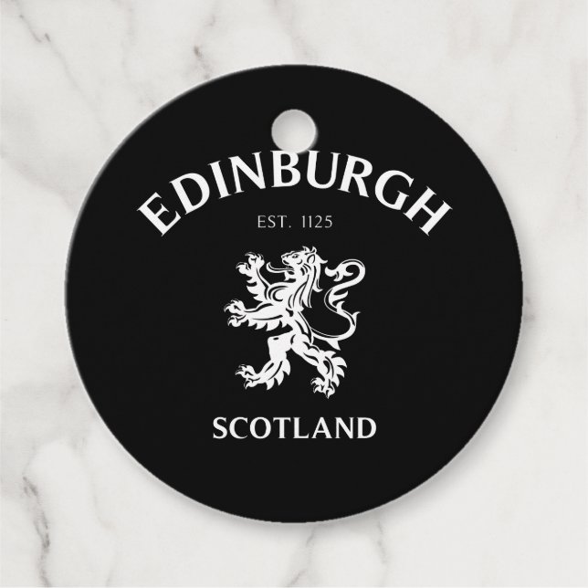 EDINBURGH Scotland Favour Tags (Front)