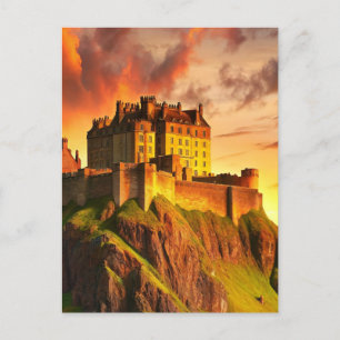 Edinburgh, Scotland, Golden Hour Postcard