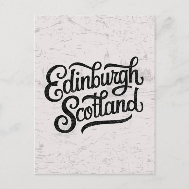 Edinburgh Scotland hand drawn Postcard (Front)