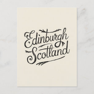 Edinburgh Scotland Hand drawn Postcard